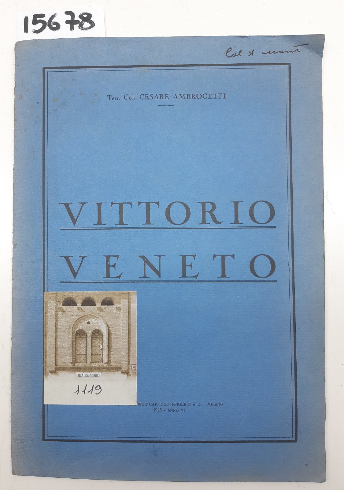 Cesare Ambrogetti Vittorio Veneto Milano 1928