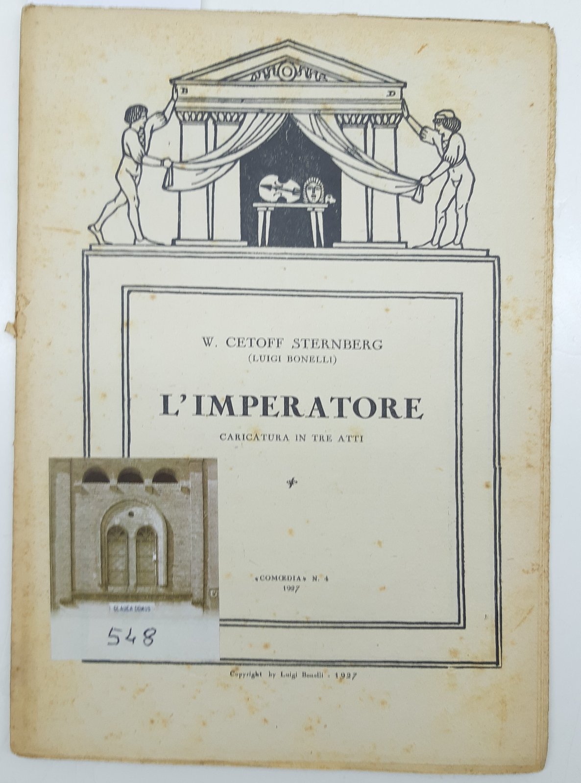 Cetoff Sternberg L'imperatore ComoÈdia numero 4 1927