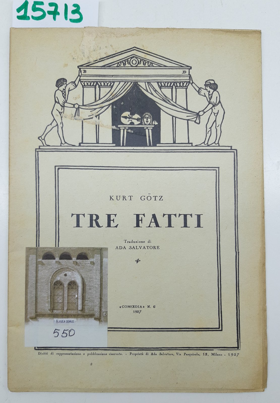 Kurt Gotz Tre fatti Comoedia n. 6 1927