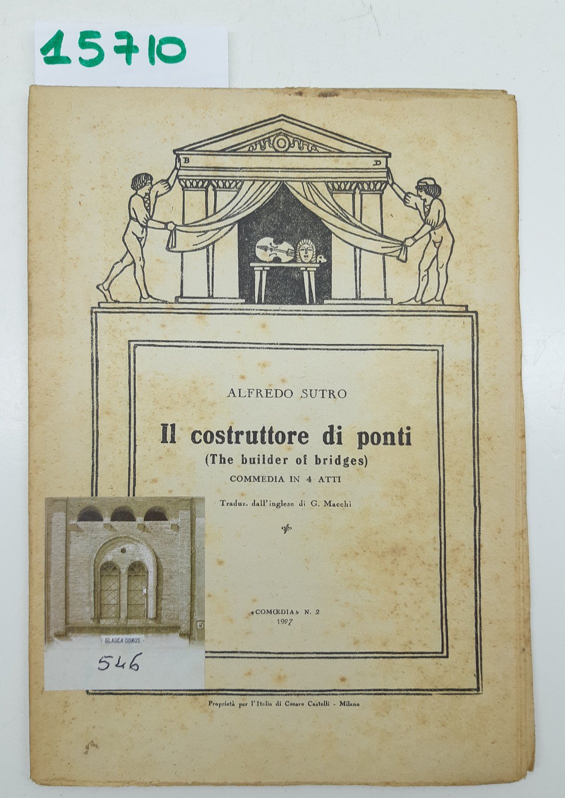 Alfredo Sutro Il costruttore di ponti Comoedia n. 2 1927