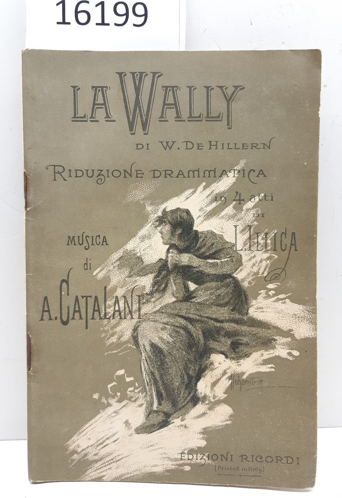 Libretto opera La Wally in quattro atti edizioni Ricordi