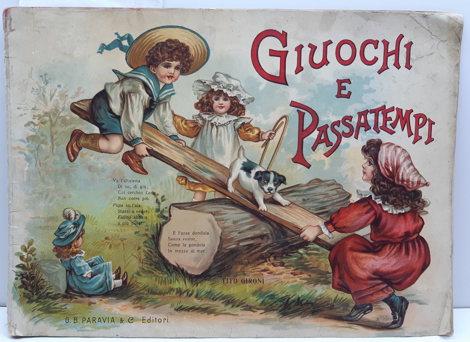 Giochi-Illustrato A Colori-Giuochi E Passatempi-Paravia-Tito Gironi-'900