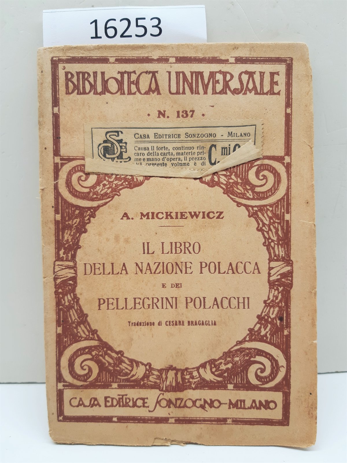 A. Mickiewicz Il libro della nazione polacca e dei Pellegrini …