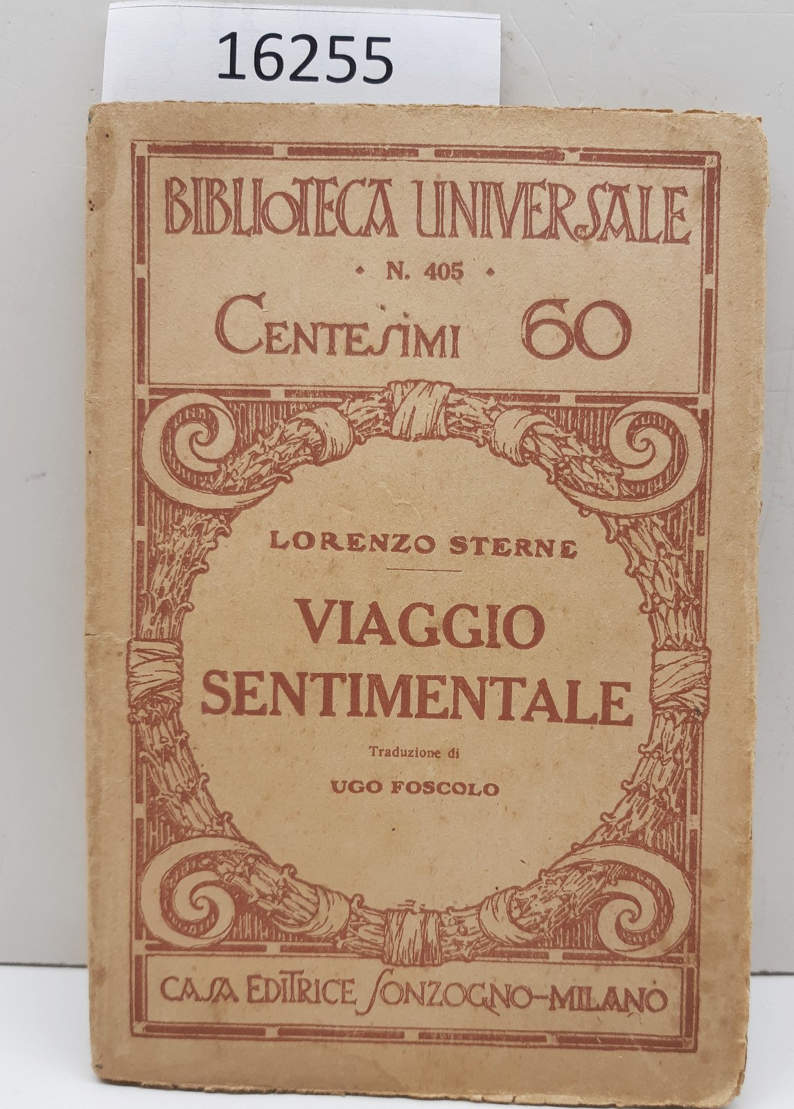 Lorenzo Sterne Viaggio sentimentale Sonzogno senza data