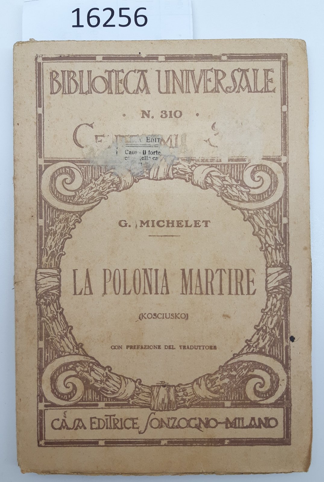 G. Michelet La Polonia martire Sonzogno senza data