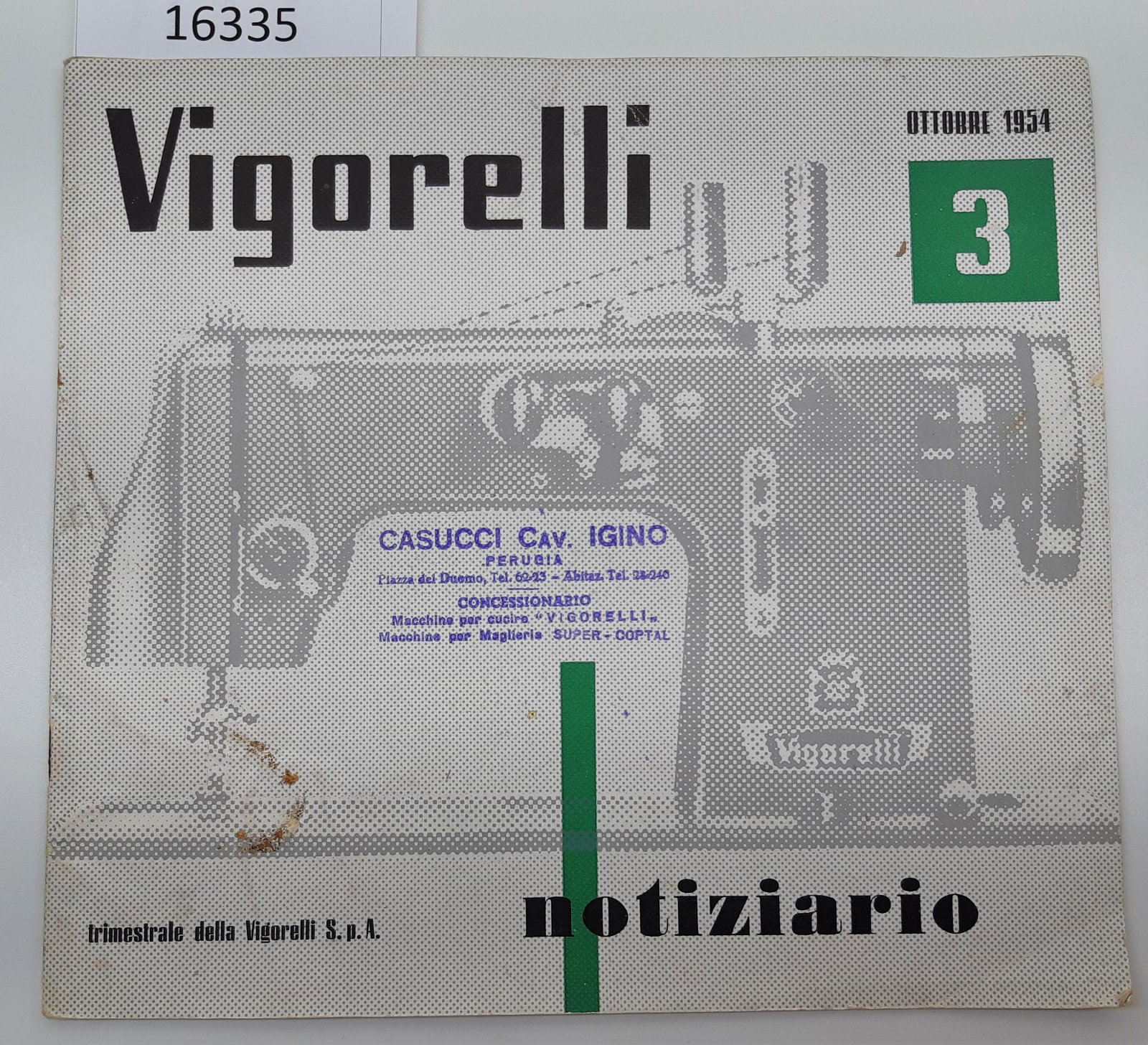 Notiziario trimestrale Vigorelli ottobre 1954 numero 3