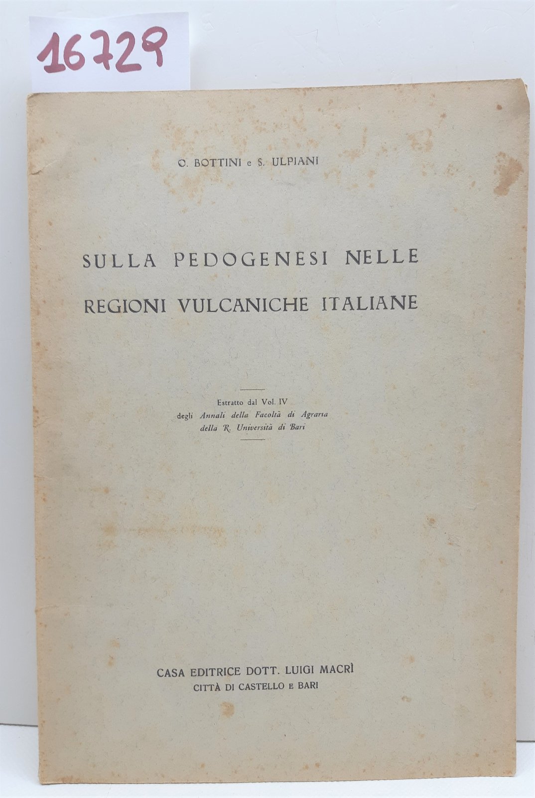 O. Bottini S. Ulpiani Sulla pedogenesi nelle regioni vulcaniche italiane …