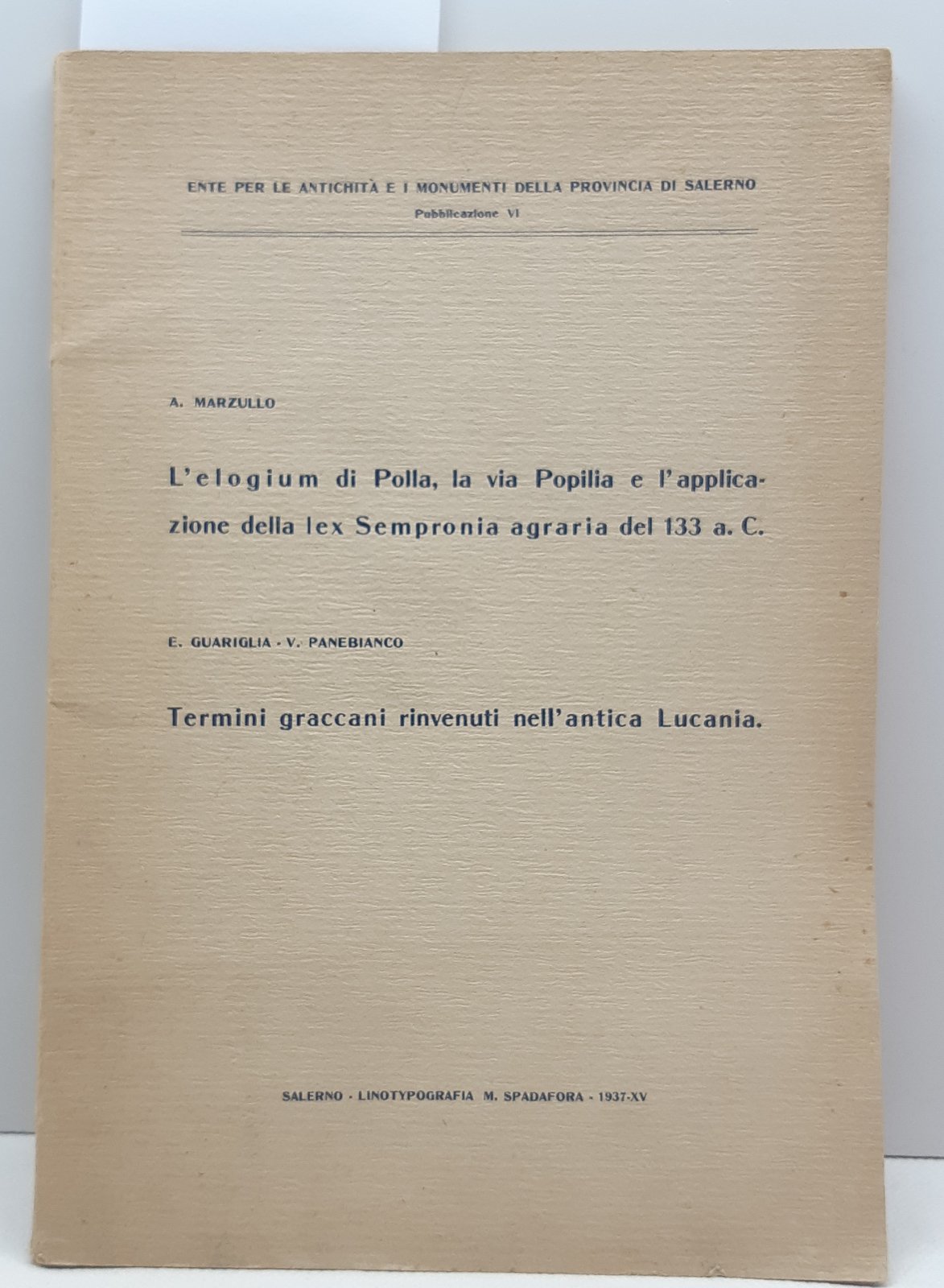 L'elogium di Polla la via Popilia - Termini graccani rinvenuti …