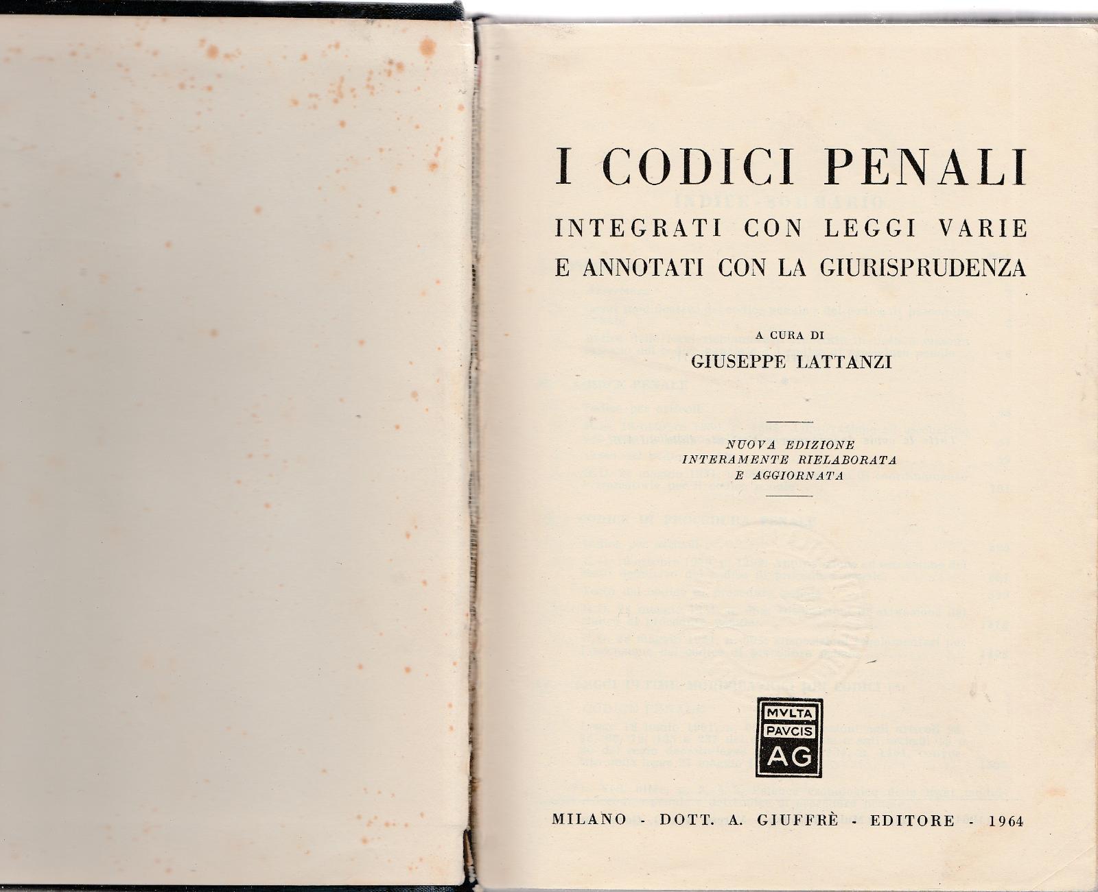 I Codici Penali Integrati Con Leggi Varie A Cura Di …