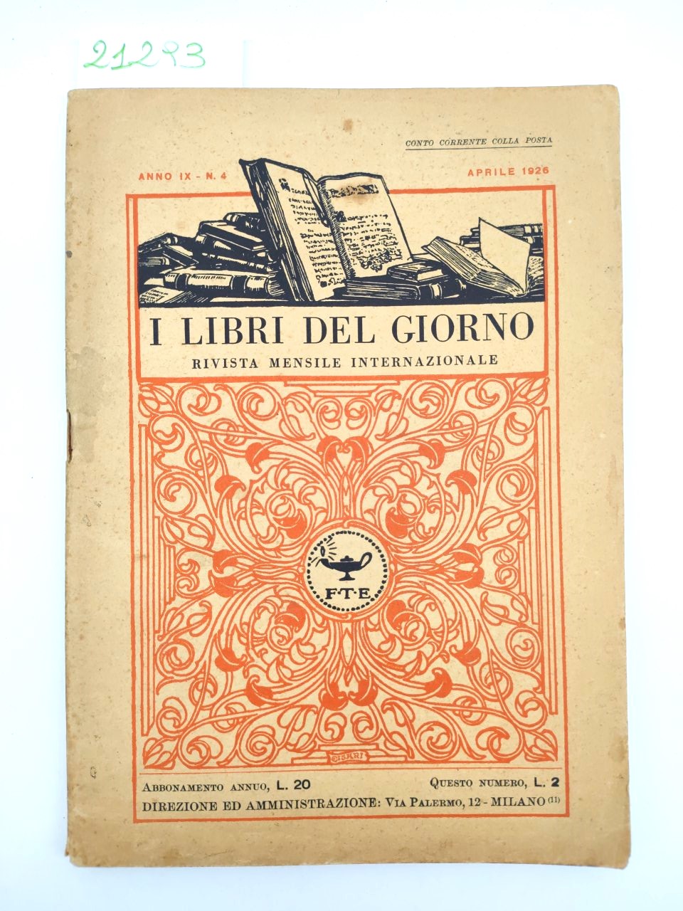 I libri del giorno rivista mensile internazionale numero 4 aprile …