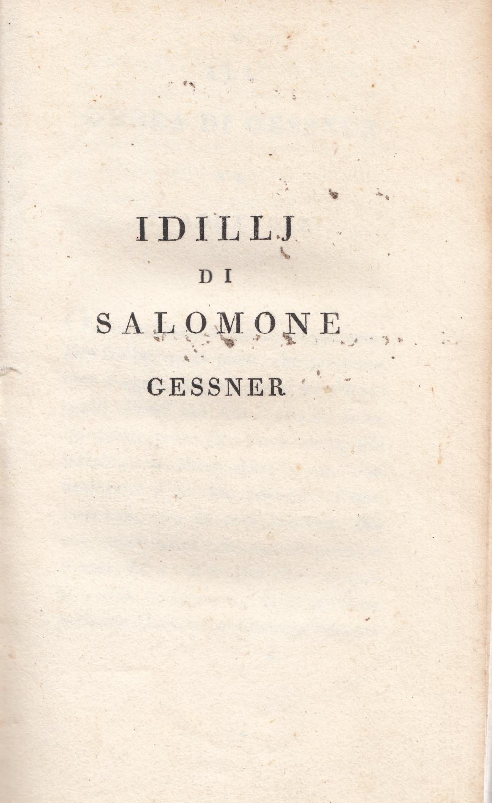 Idilli Di Salomone Gessner Parigi 1807+Le Odi Di Anacreonte E …