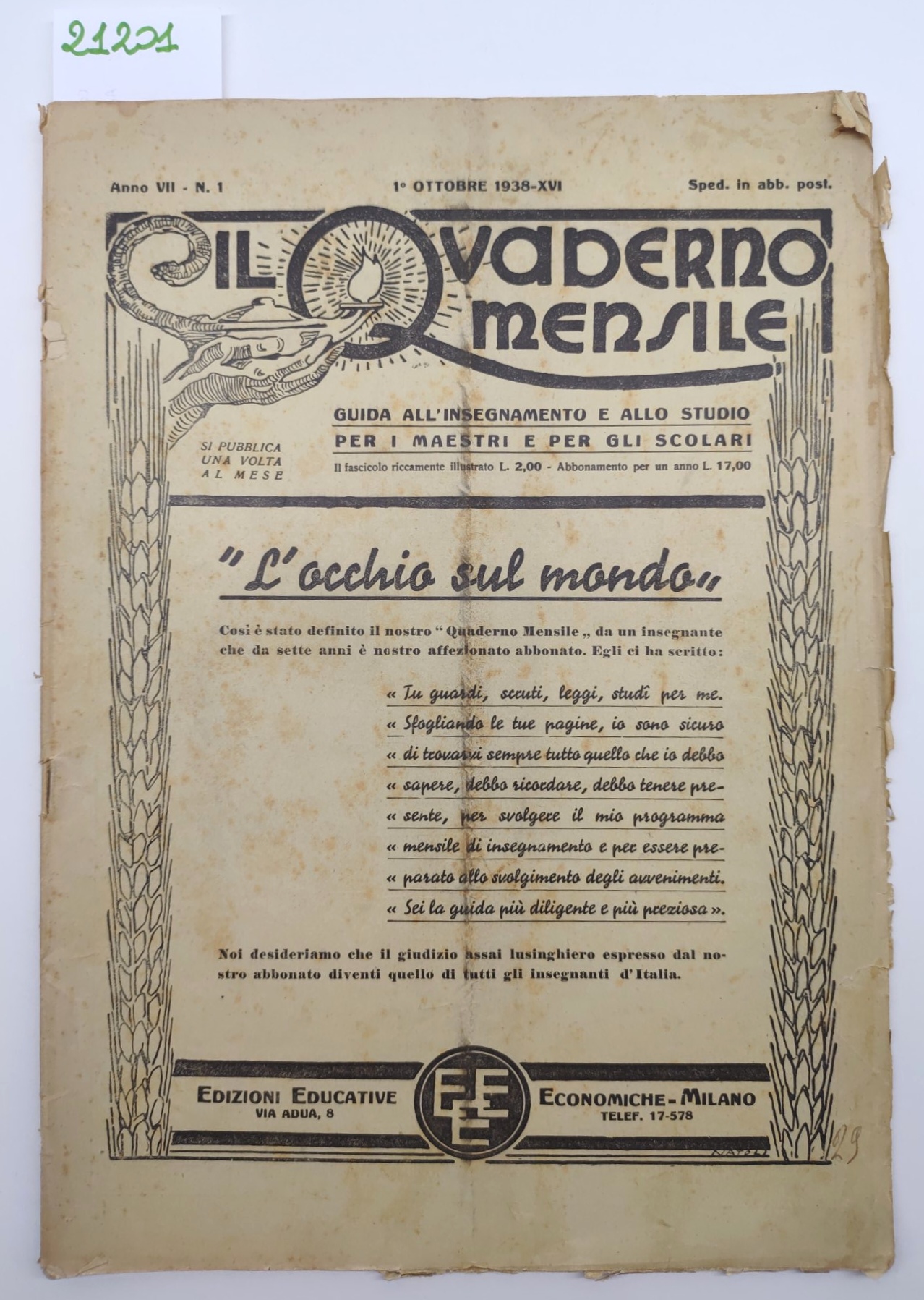 Il quaderno mensile anno VII n. 1 guida all'insegnamento e …