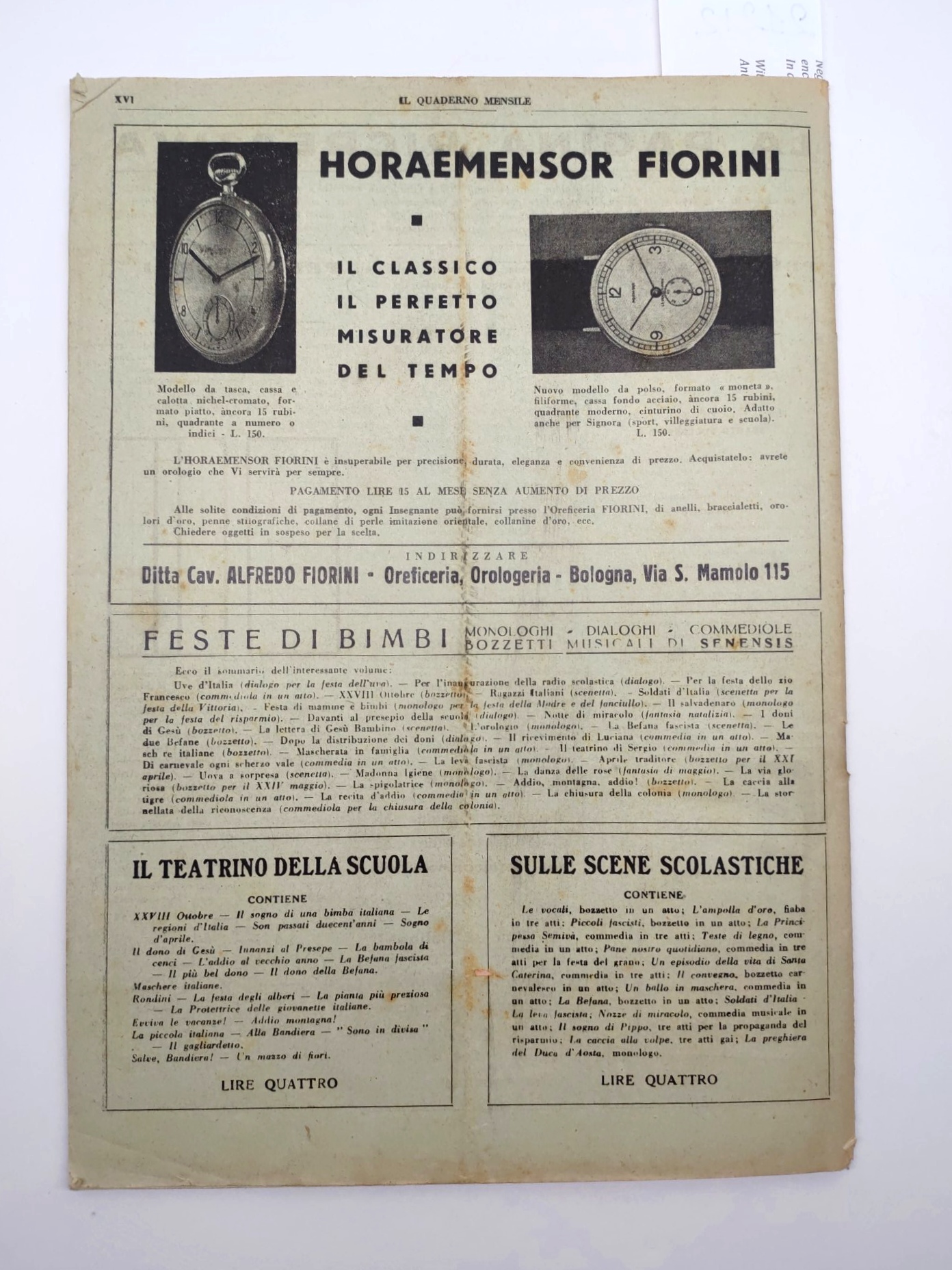 Il quaderno mensile n. 11 1939 guida all'insegnamento e allo …
