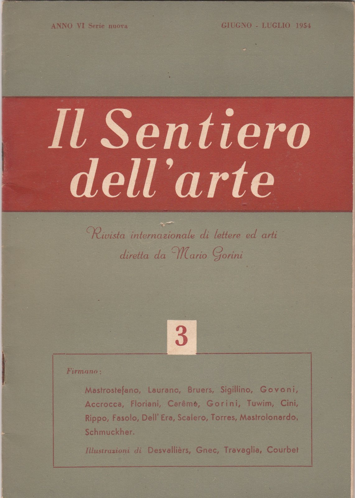 Il Sentiero Dell'arte Giugno Luglio 1954 Mario Gorini 6241