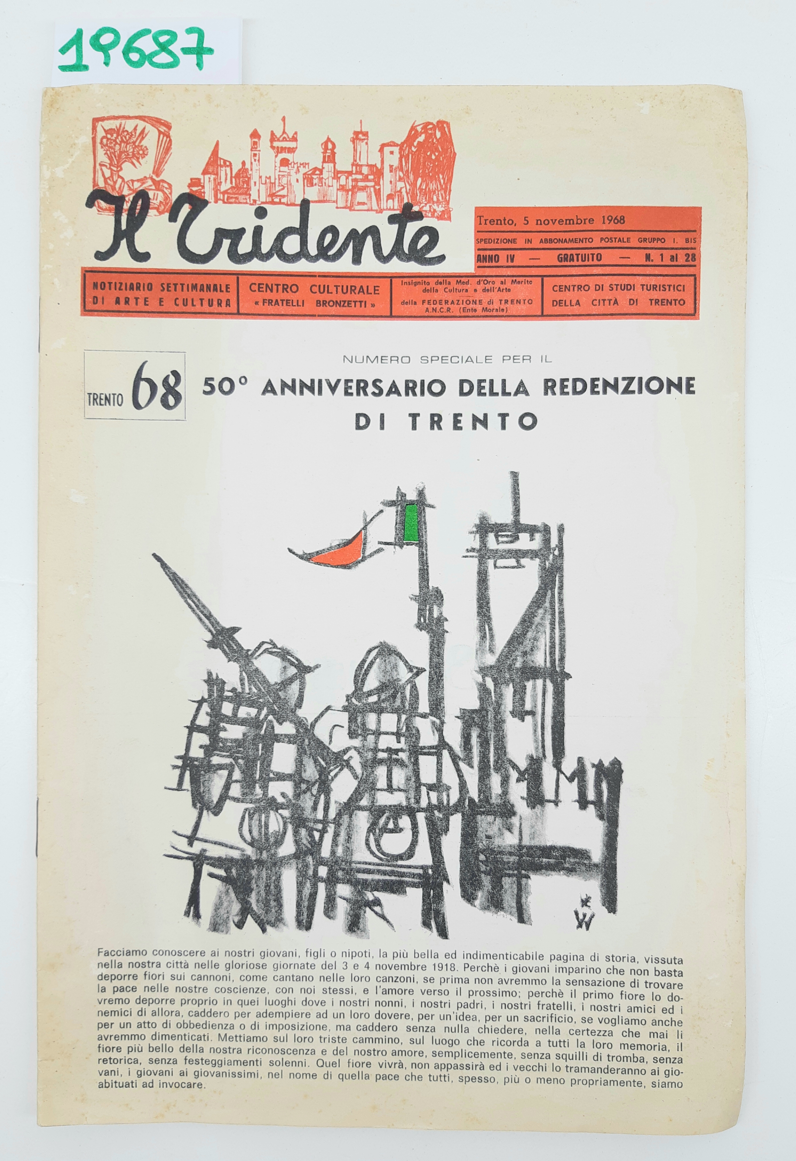 Il tridente 5 novembre 1968 50° anniversario di redenzione di …