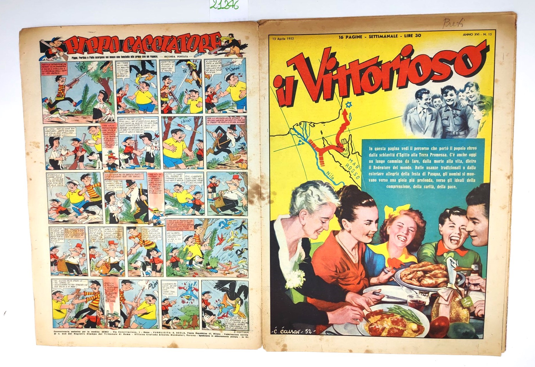 Il vittorioso numero 15 13 Aprile 1952