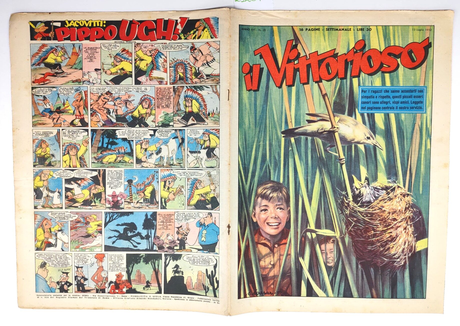 Il vittorioso numero 28 13 luglio 1952