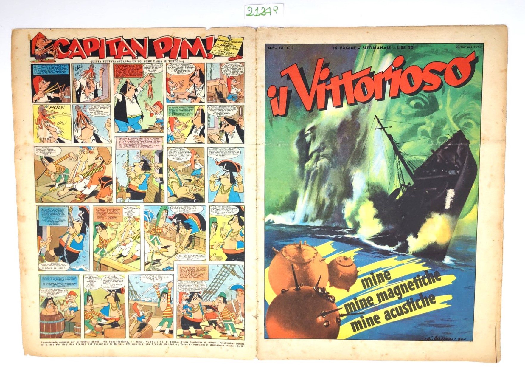Il vittorioso numero 3 20 gennaio 1952