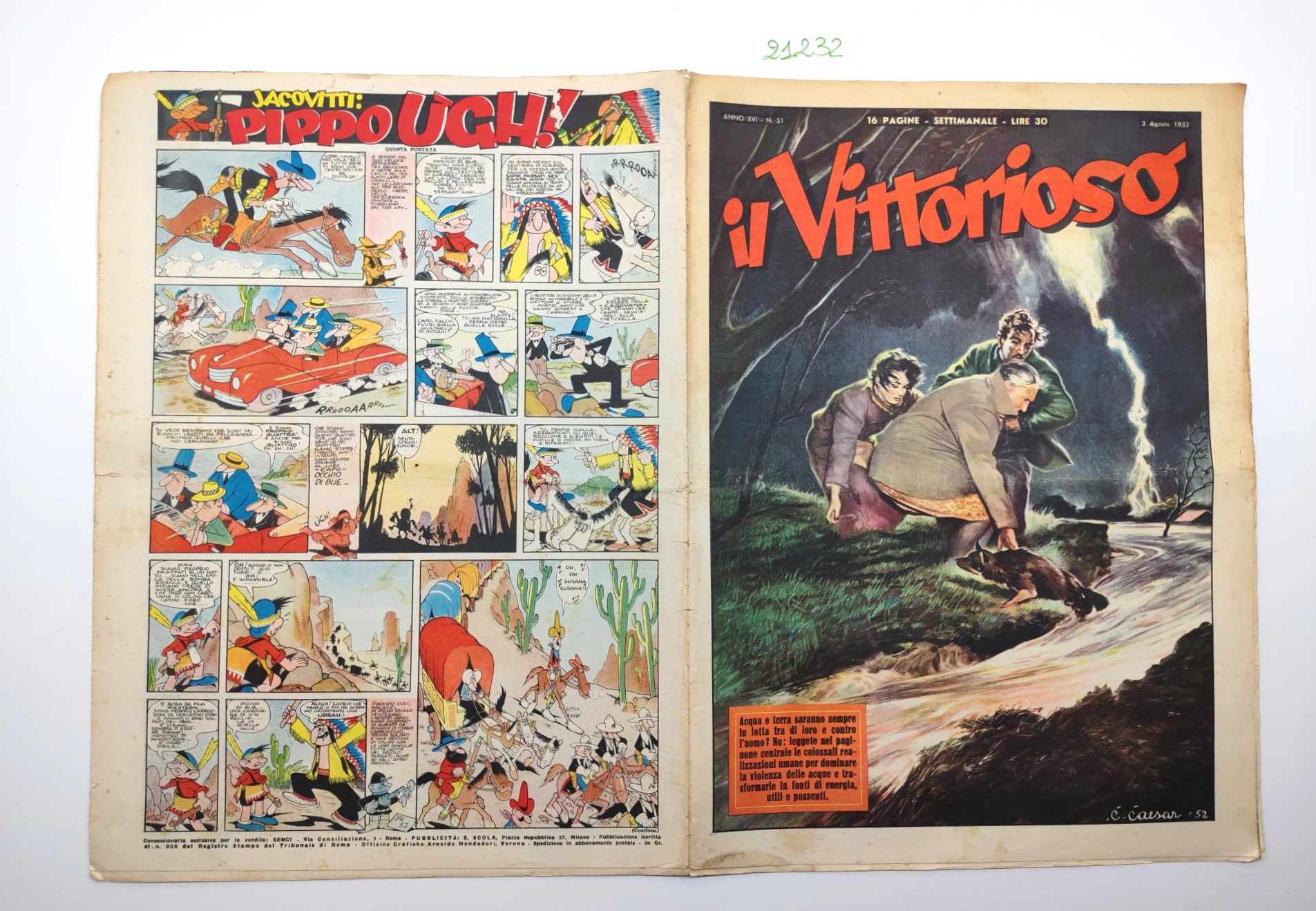 Il vittorioso numero 31 3 agosto 1952