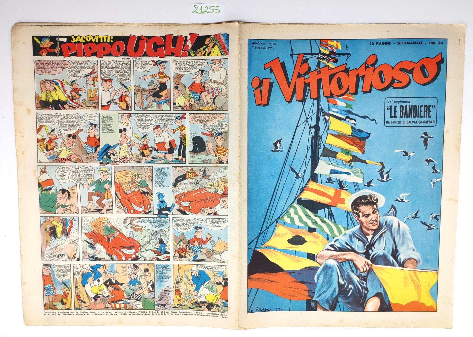 Il vittorioso numero 36 7 settembre 1952