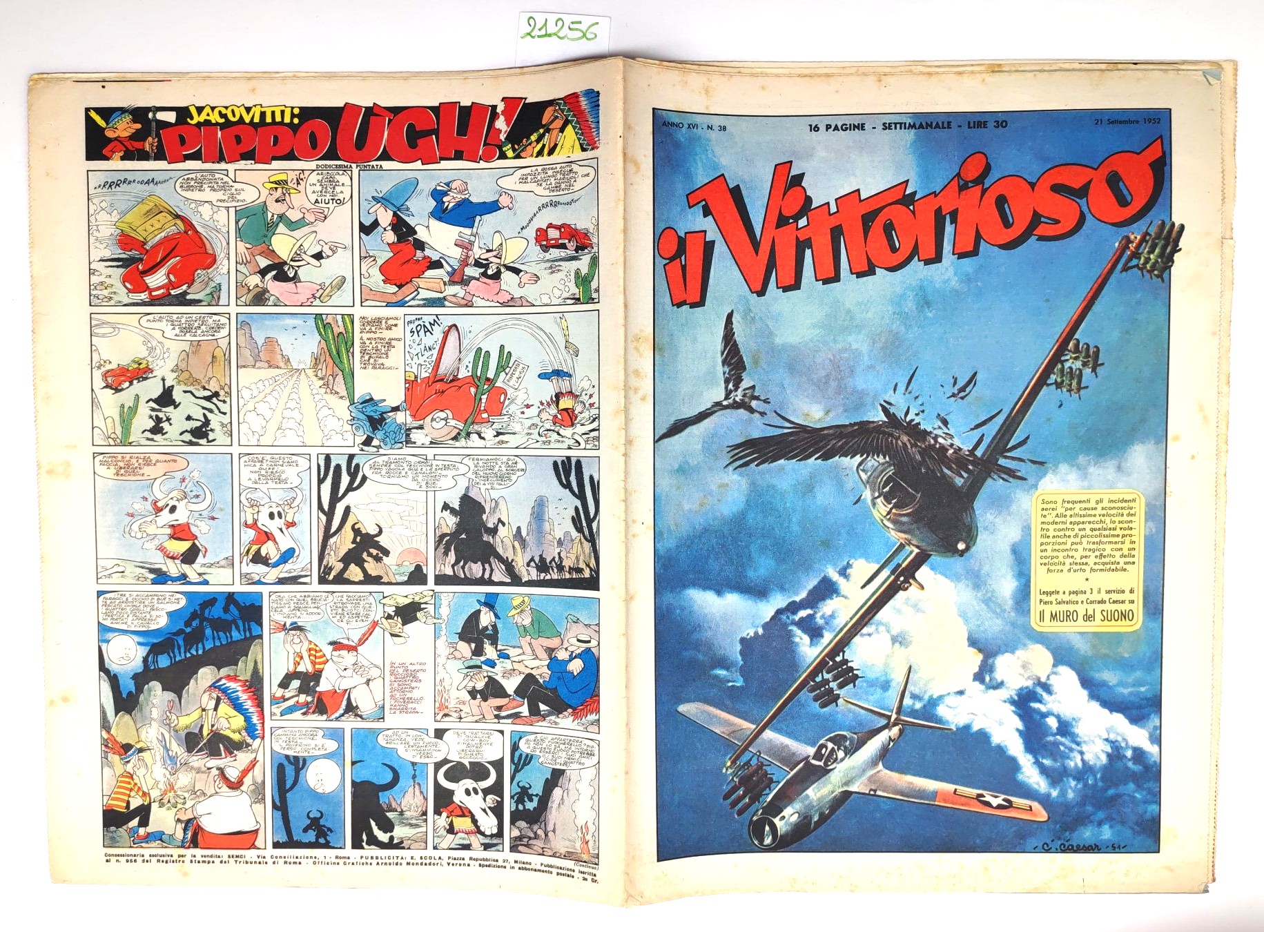 Il vittorioso numero 38 21 settembre 1952