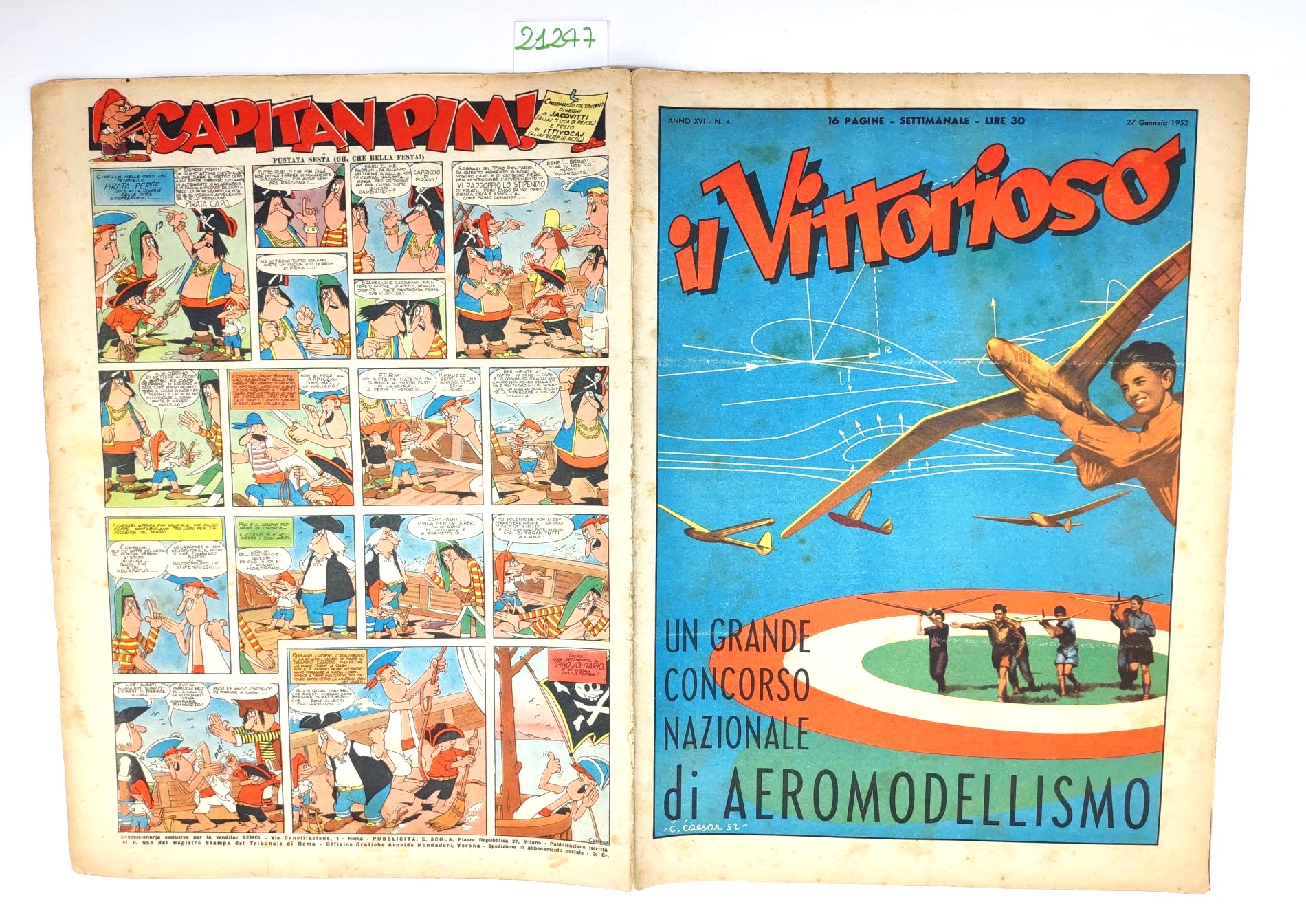 Il vittorioso numero 4 27 gennaio 1952