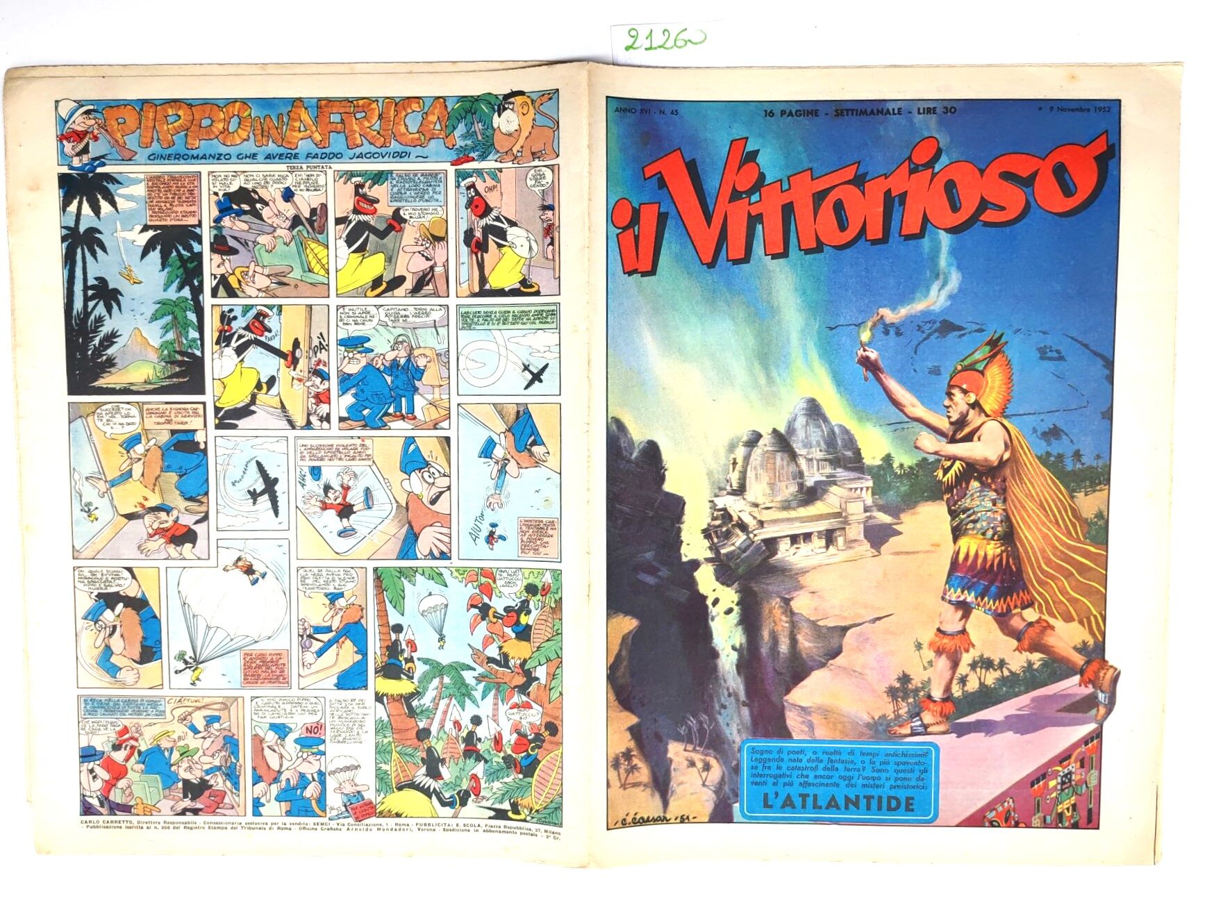 Il vittorioso numero 45 9 novembre 1952