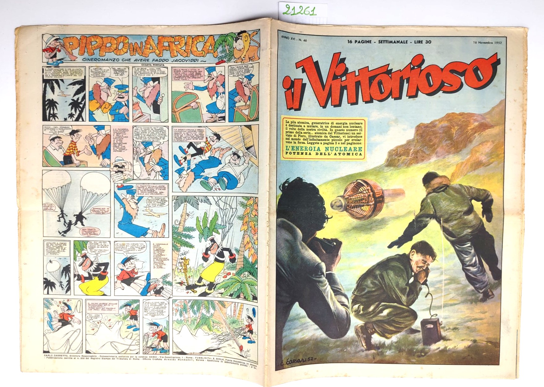 Il vittorioso numero 46 16 novembre 1952