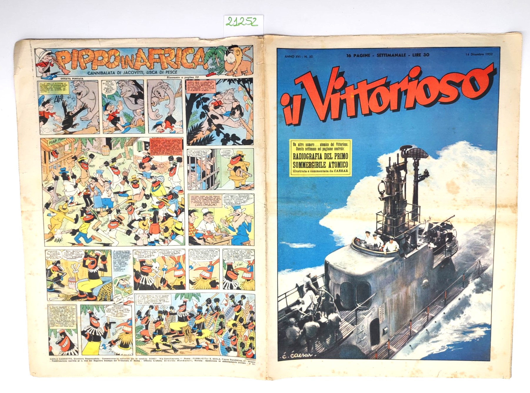 Il vittorioso numero 50 14 dicembre 1952