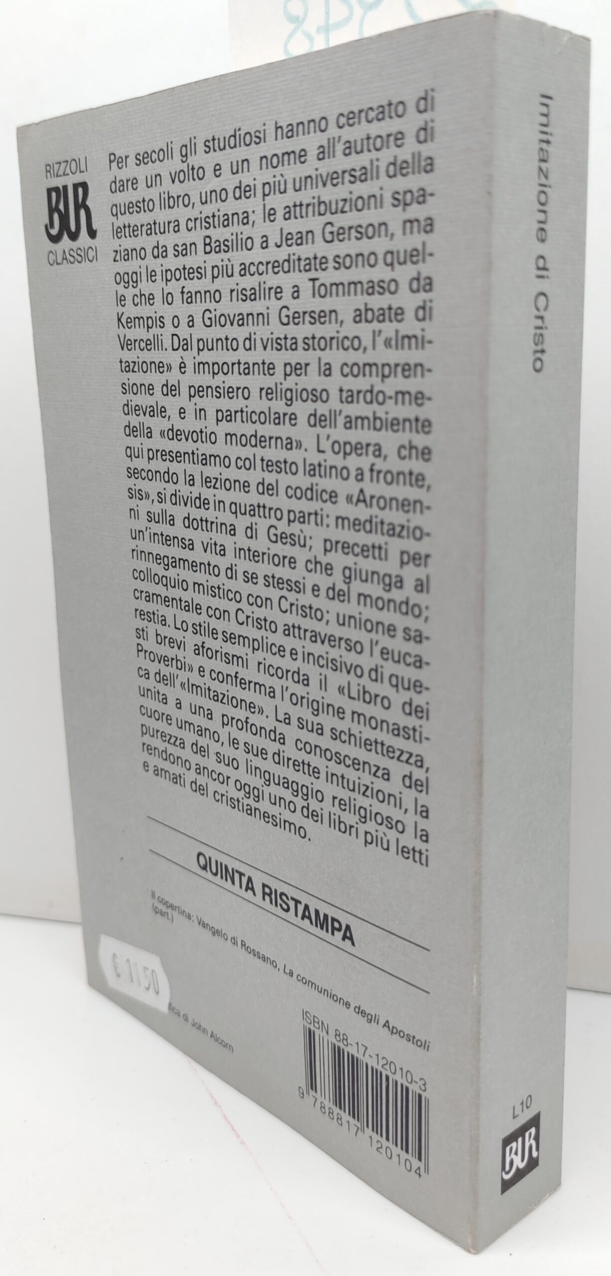 Imitazione di Cristo BUR Rizzoli 5° edizione 1998