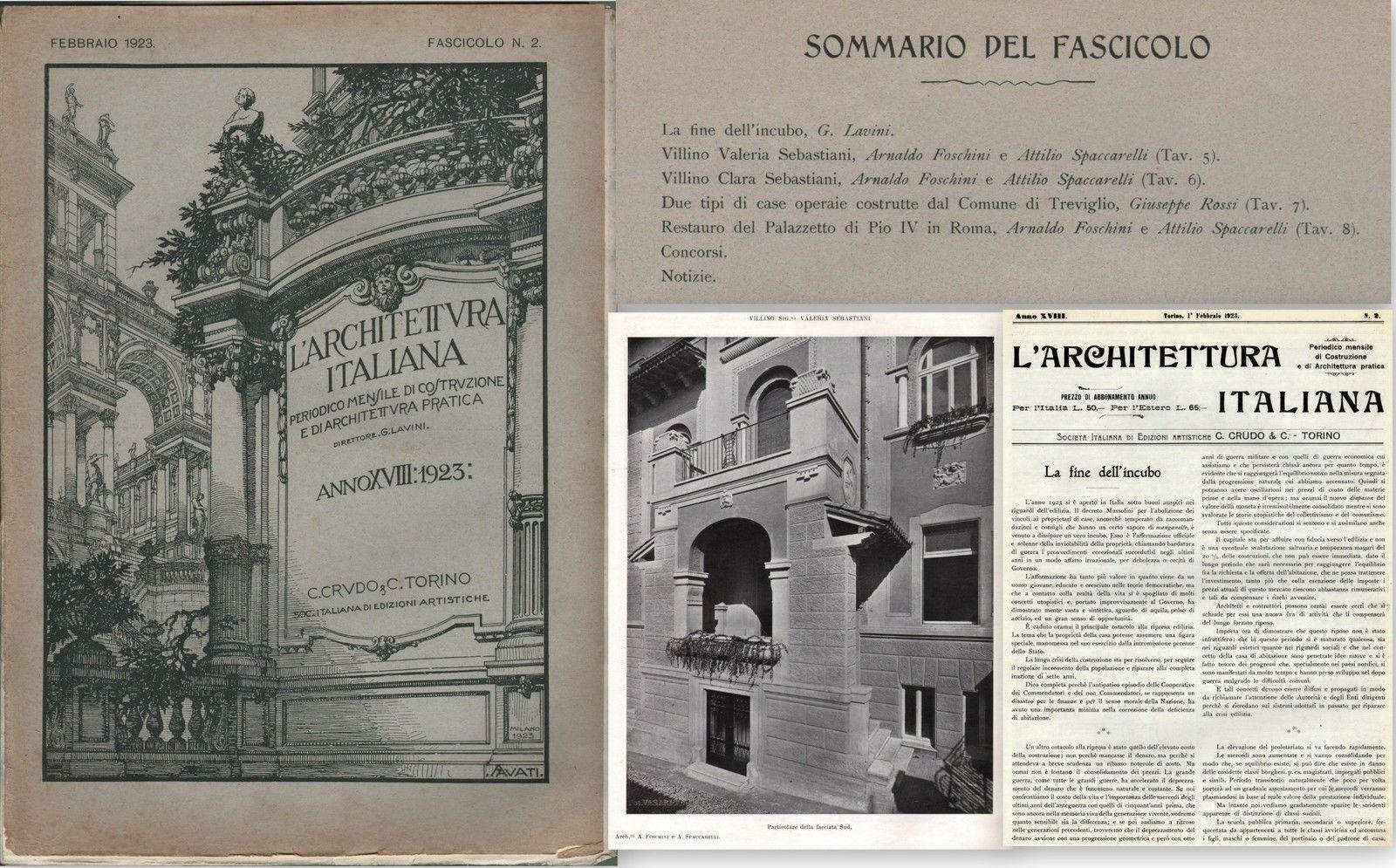 L'architettura Italiana Periodico Mensile-2-1923