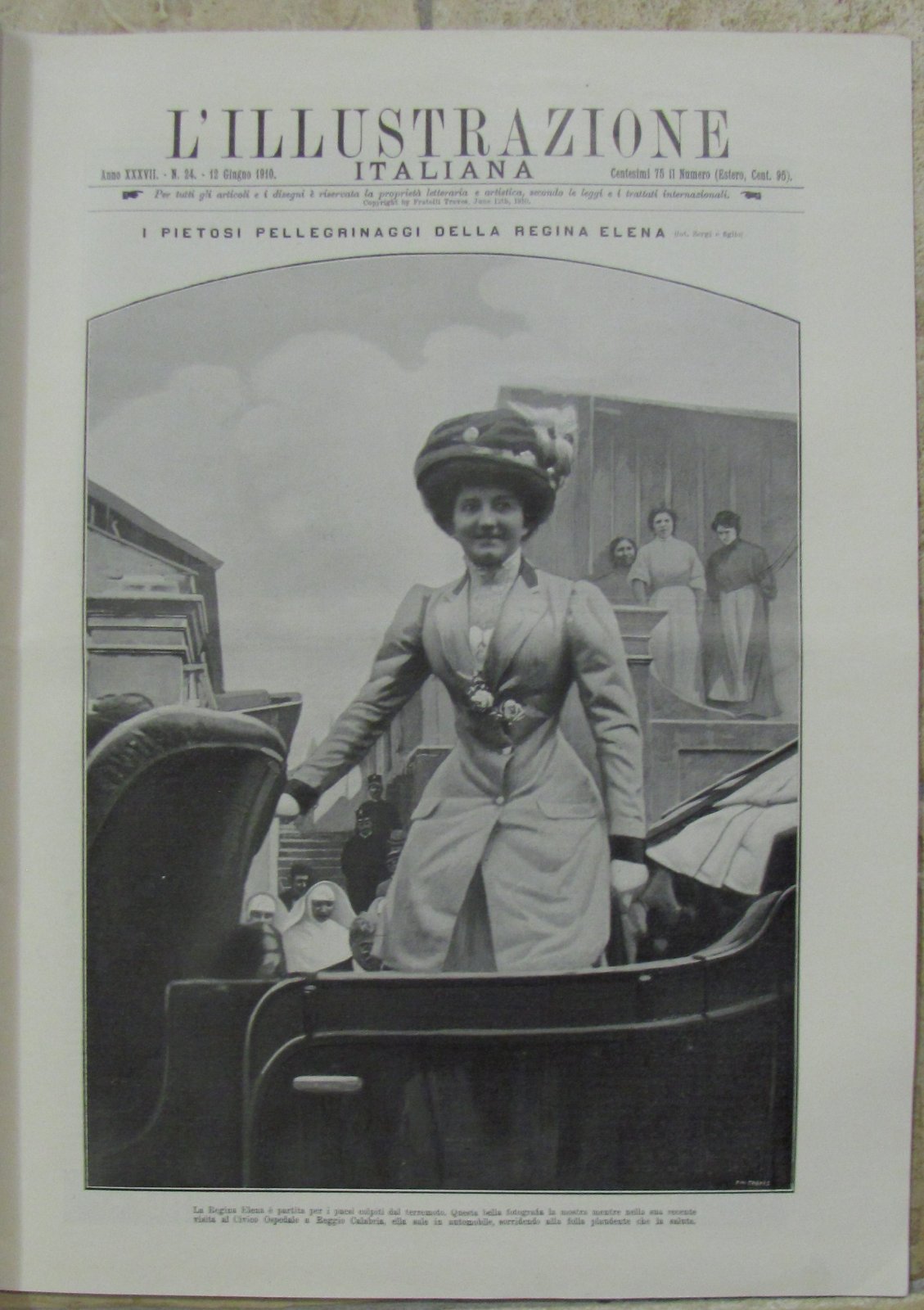 L'illustrazione Italiana 12 Giugno 1910 I Pelleginaggi Della Regina Elena …