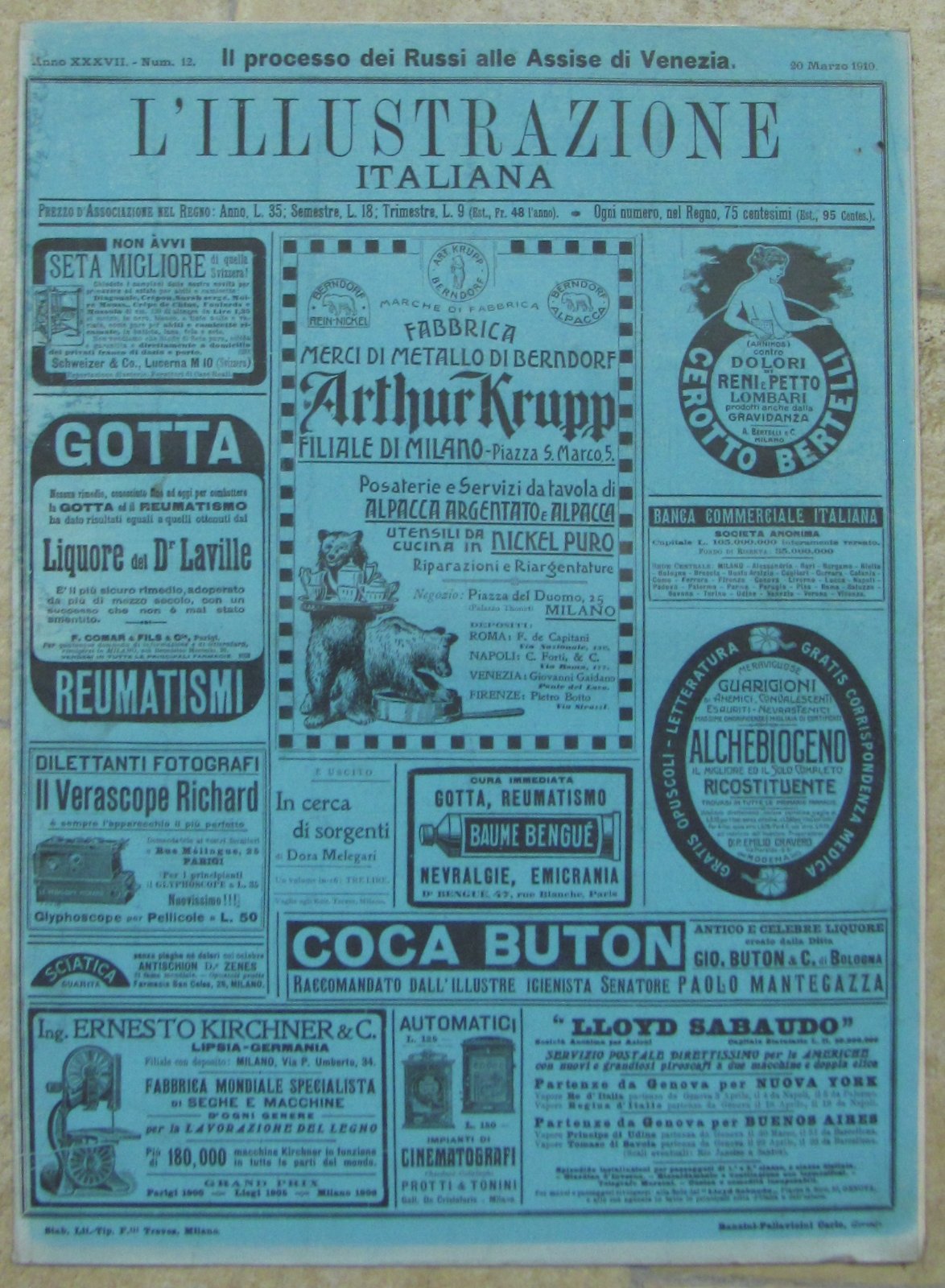 L'illustrazione Italiana 20 Marzo 1910-Nuova Tomba Di Umberto I Pantheon-L1681