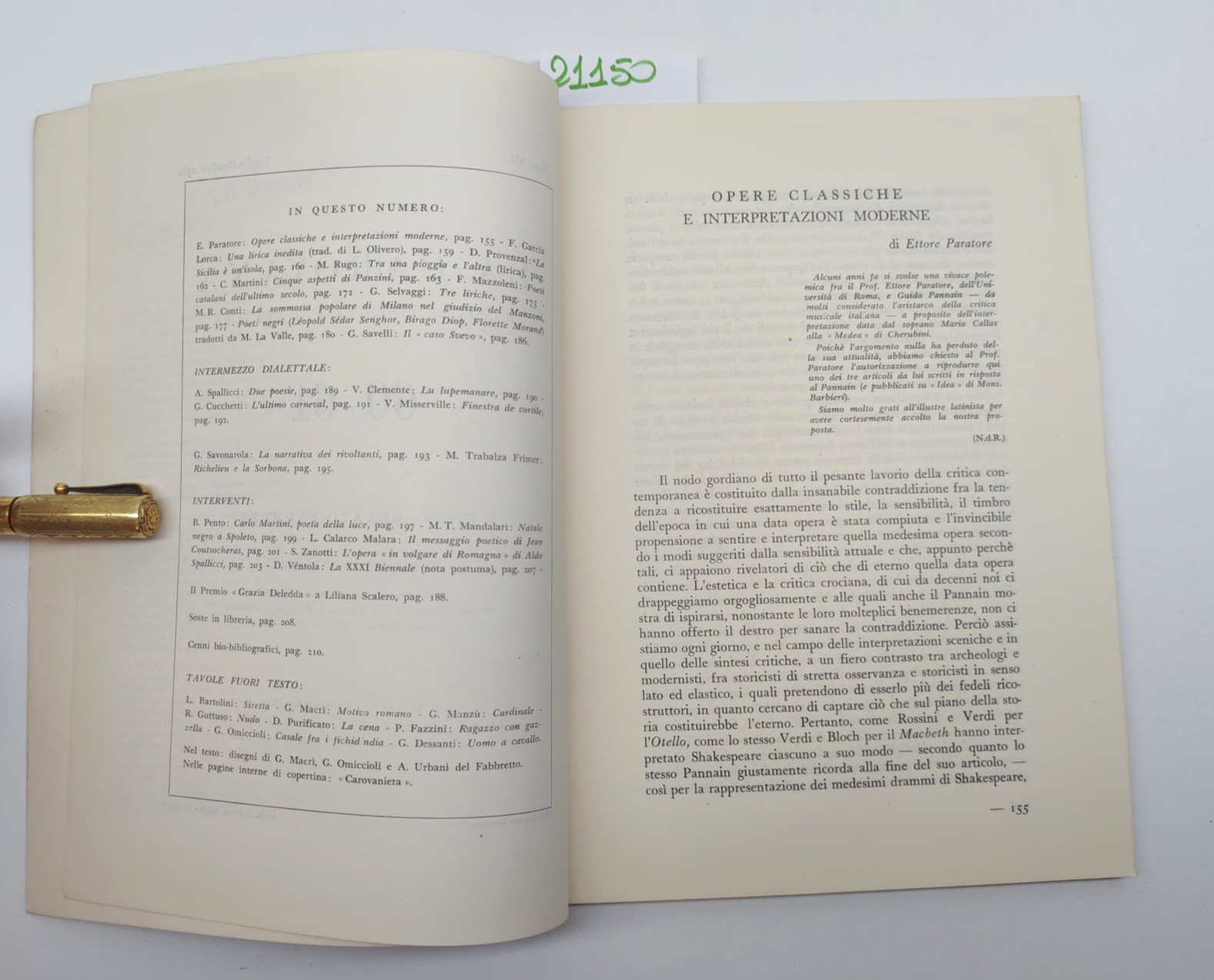 La Carovana rassegna bimestrale di cultura numero 60-61 ottobre 1962