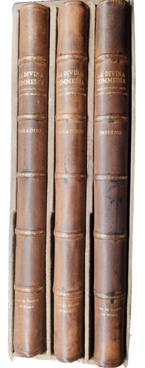 La Divina commedia nelle incisioni degli artisti contemporanei 3 volumi …