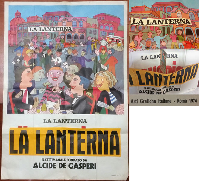 La Lanterna-Pinerolo-Bozza Manifesto-1974-Riprende Dopo 50 Anni Di Inattivit‡