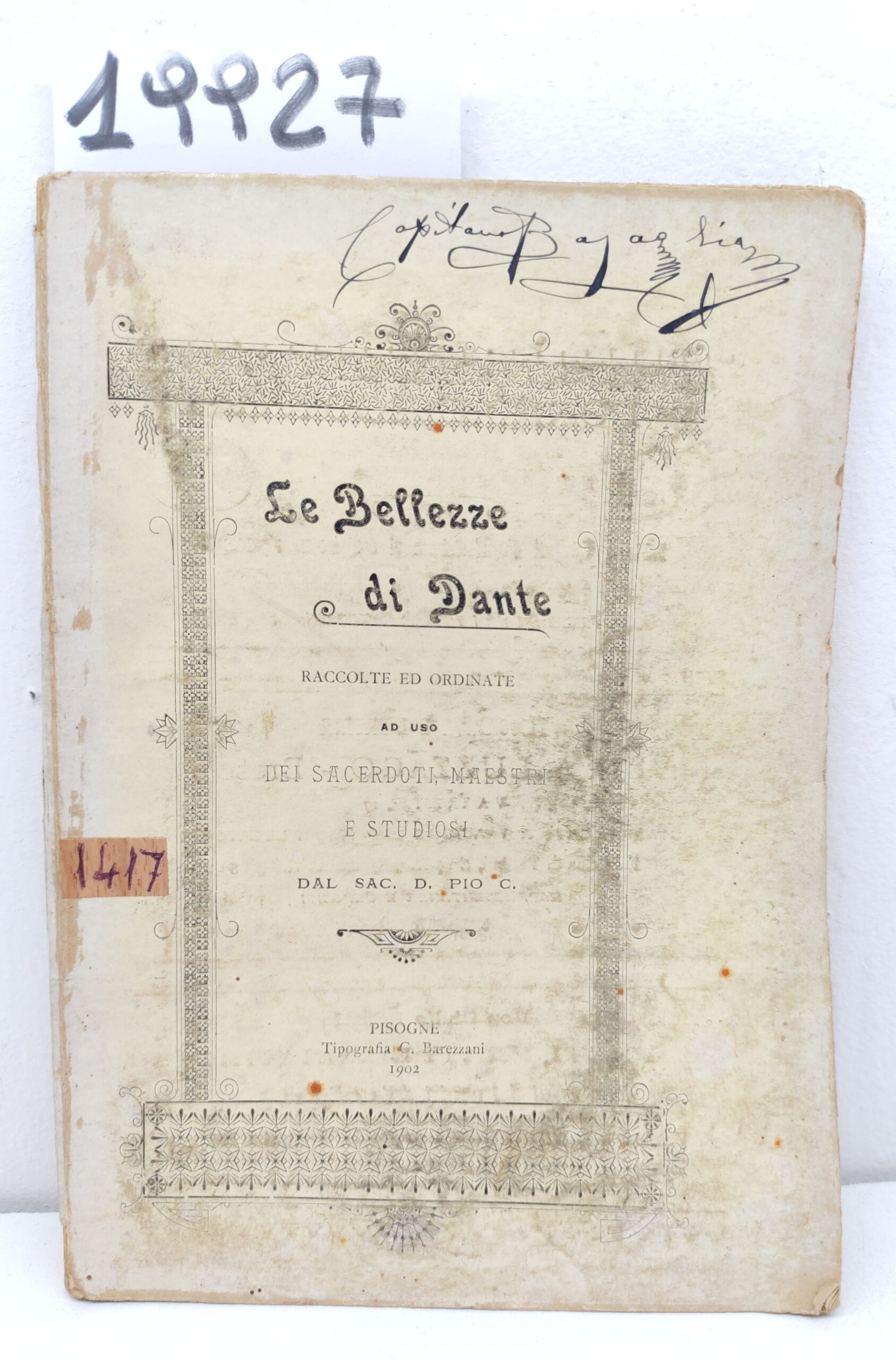 Le bellezze di Dante raccolte ed ordinate ad uso dei …