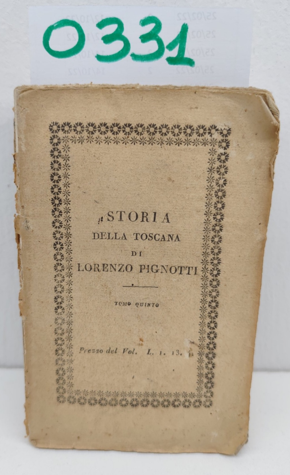 Lorenzo Pignotti Storia Della Toscana Tomo V Firenze G. Ducci …