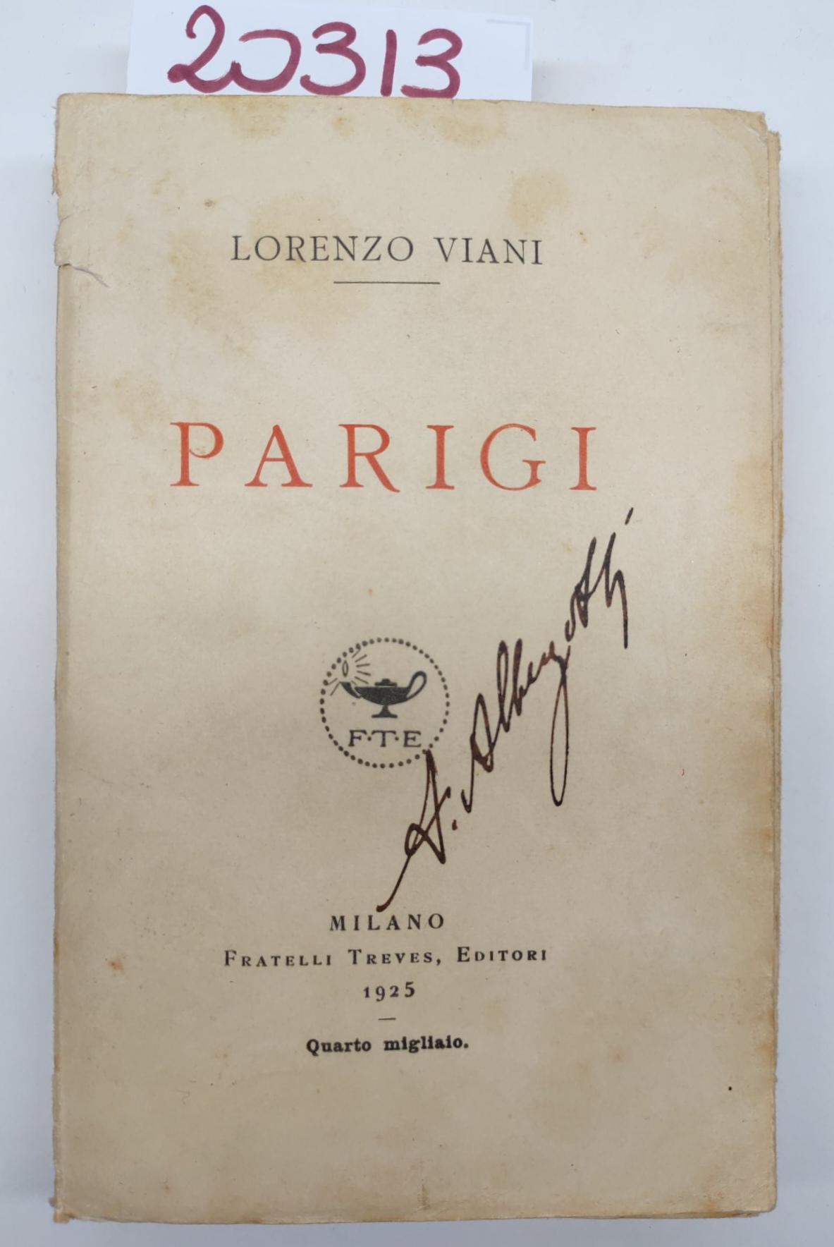 Lorenzo Viani Parigi Treves 1925 quarto migliaio