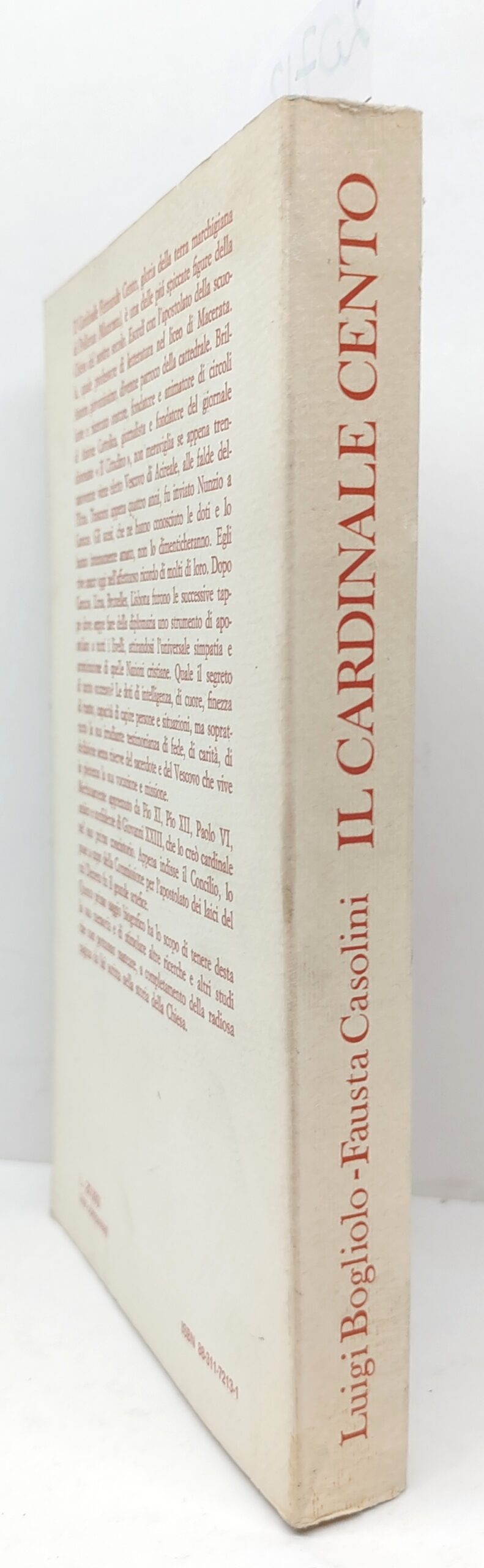 Luigi Bogliolo Fausta Casolini Il Cardinale Cento CittàNuova editrice 1983