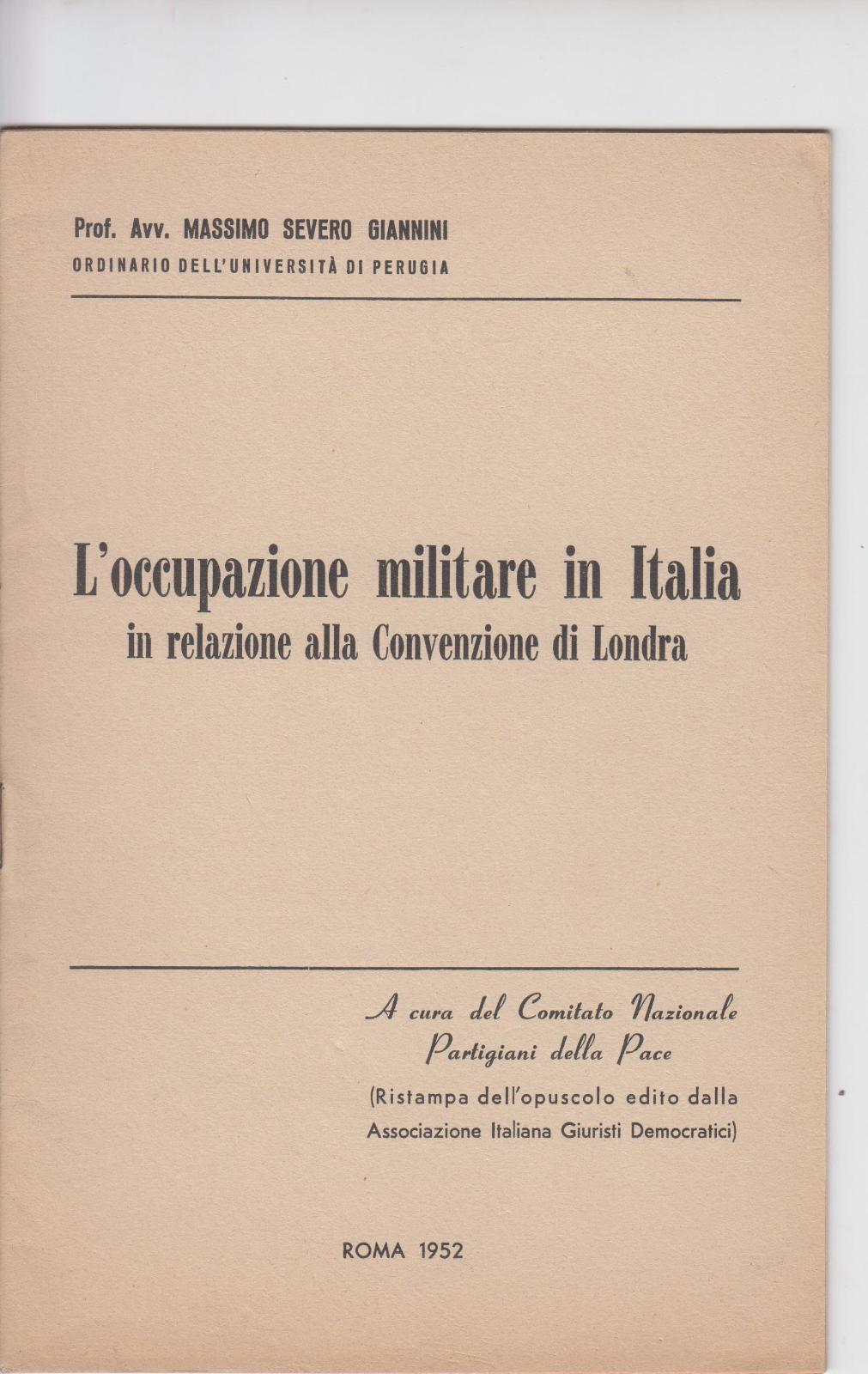 M. S. Giannini L'occupazione militare in Italia in relazione alla …