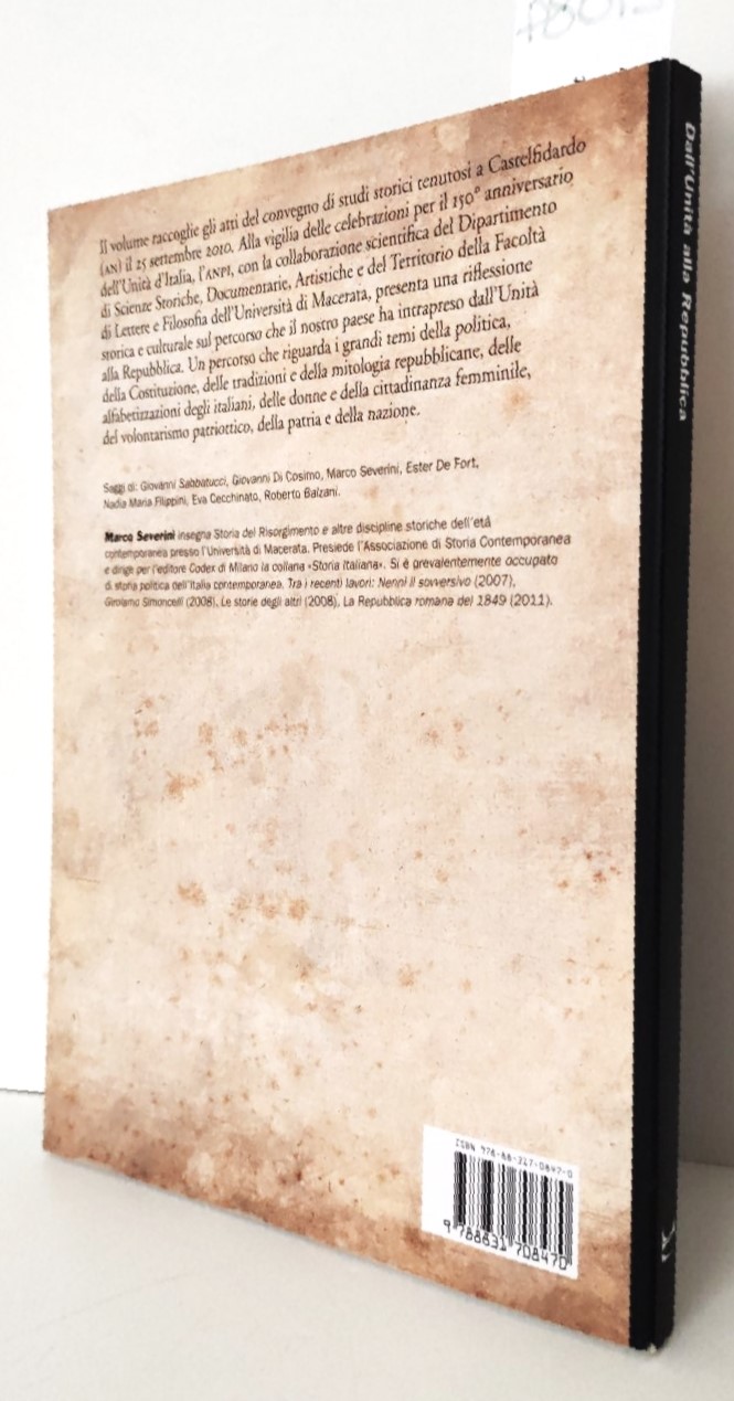 Marco Severini Dall'unità alla Repubblica ricerche Marsilio 1° edizione 2011