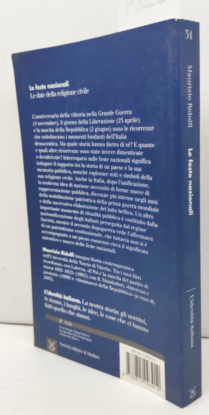 Maurizio Ridolfi Le feste nazionali Il Mulino 2003