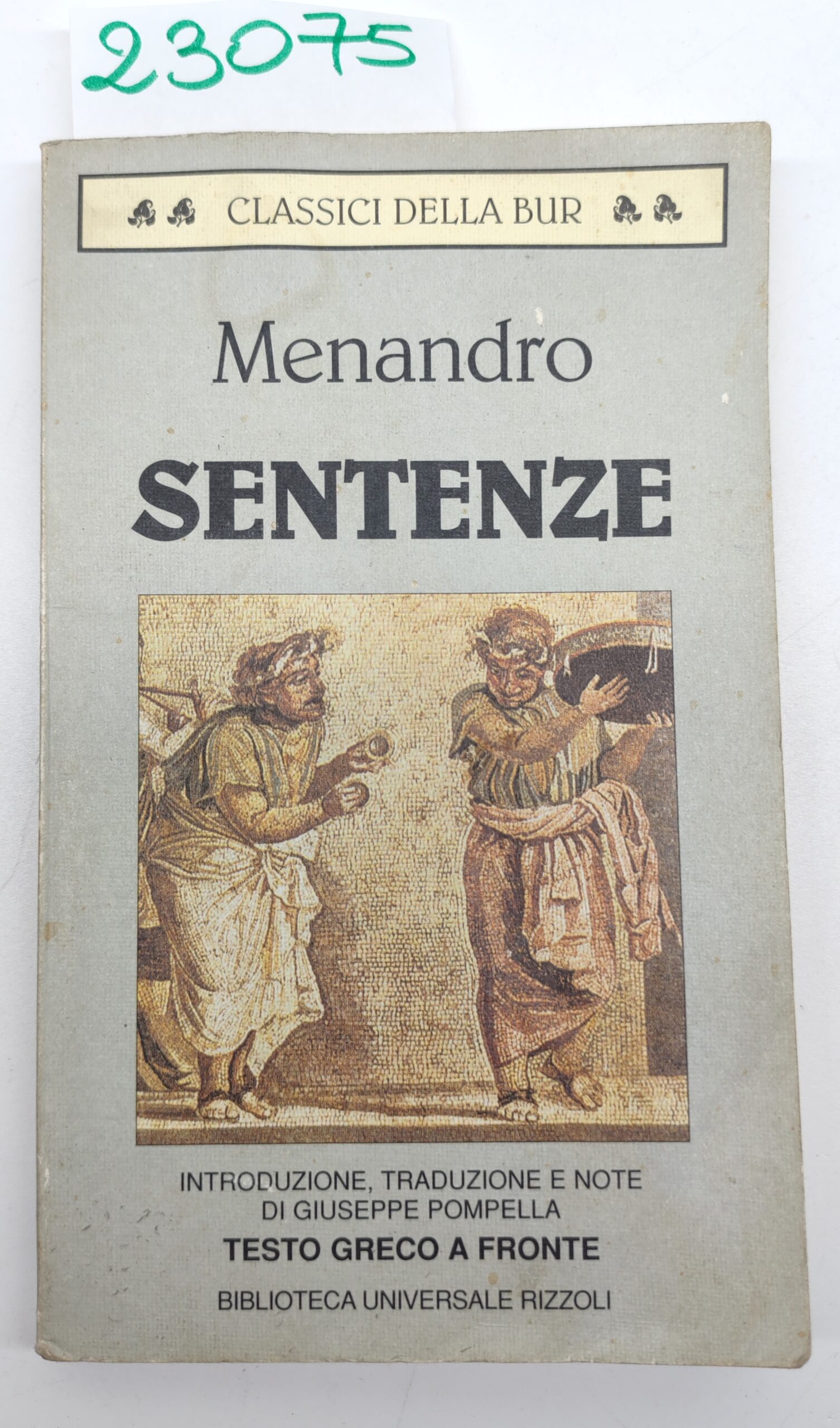 Menandro Sentenze BUR Rizzoli 1° edizione 1997