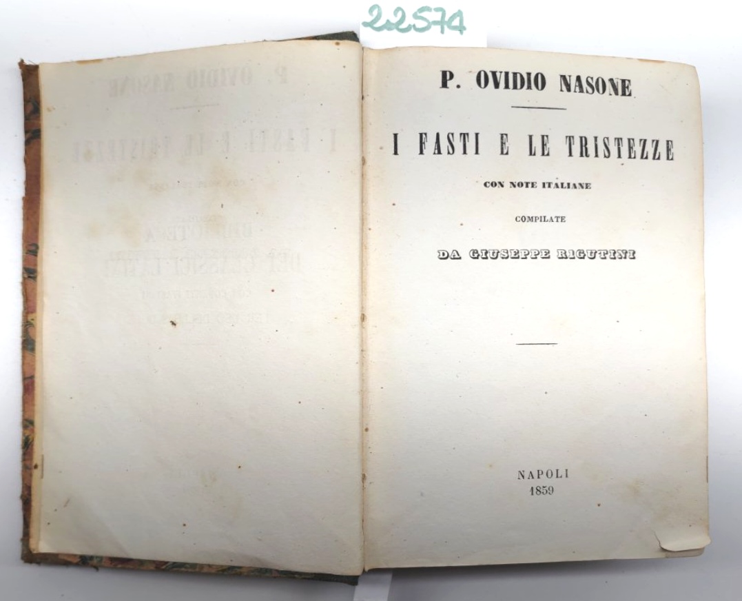 Miscellania Ovidio Fasti Tristezze e Cesare Guerra Gallica Civili Napoli …
