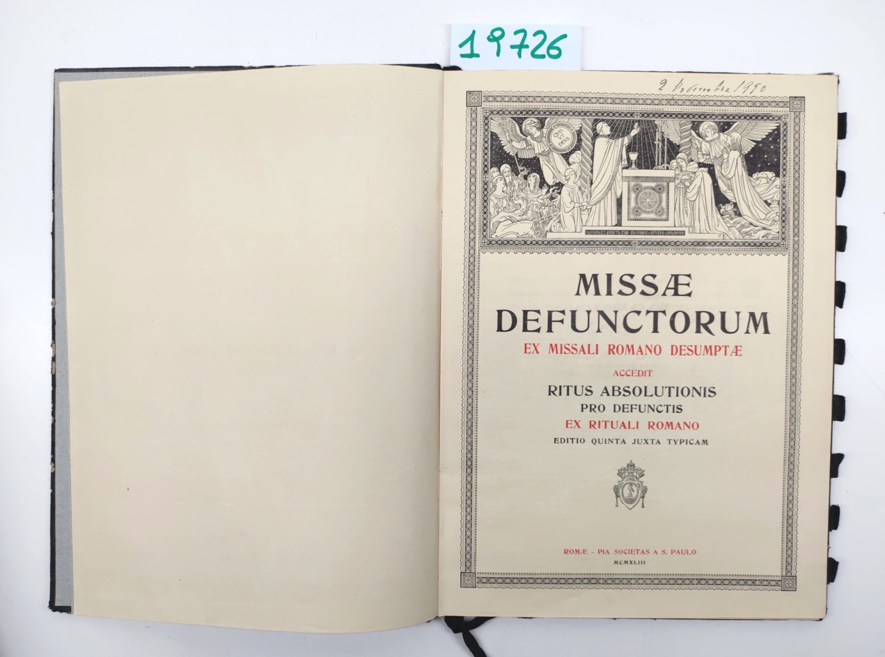 Missae defunctorum ex missali romano desumptae. Roma 1943