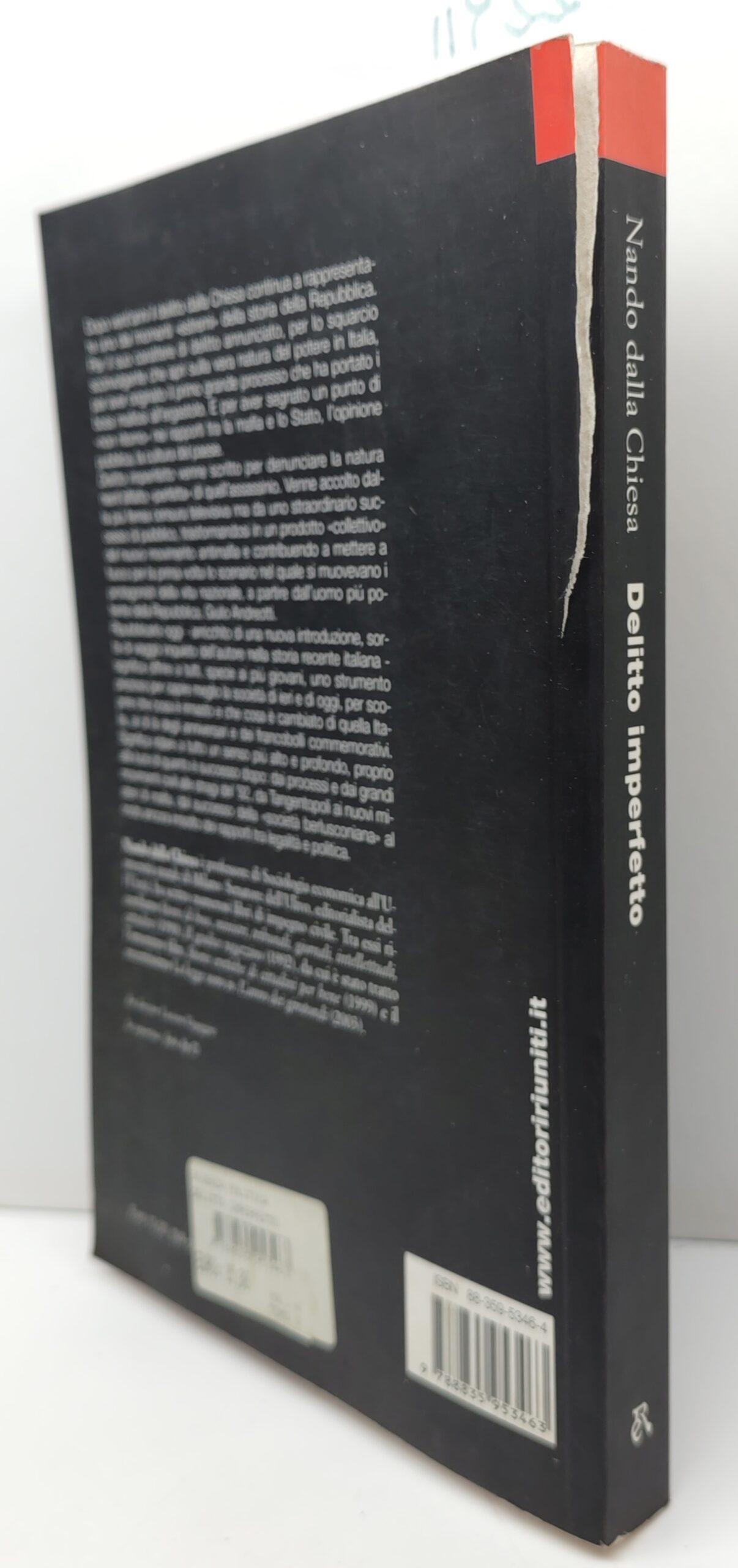 Nando dalla Chiesa Delitto imperfetto Editori riuniti 1° edizione 2003