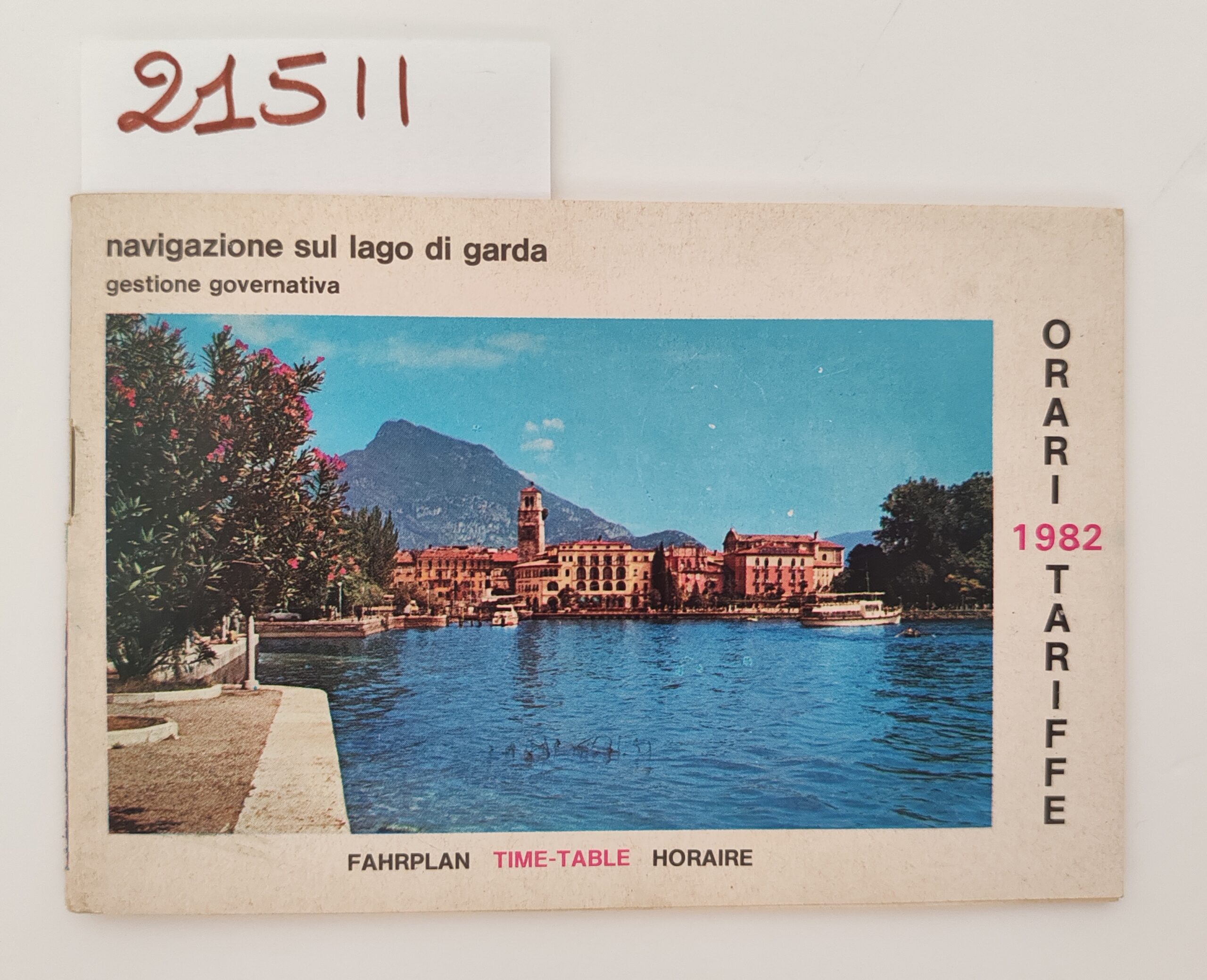 Navigazione sul Lago di Garda orari tariffe 1982