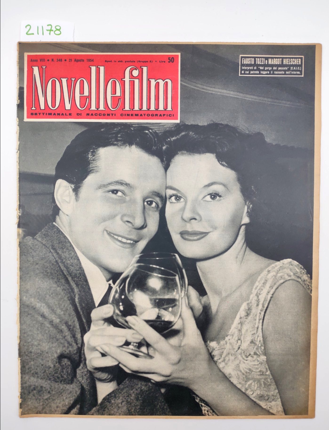 Novelle film il numero 348 21 agosto 1954 Fausto Tozzi …