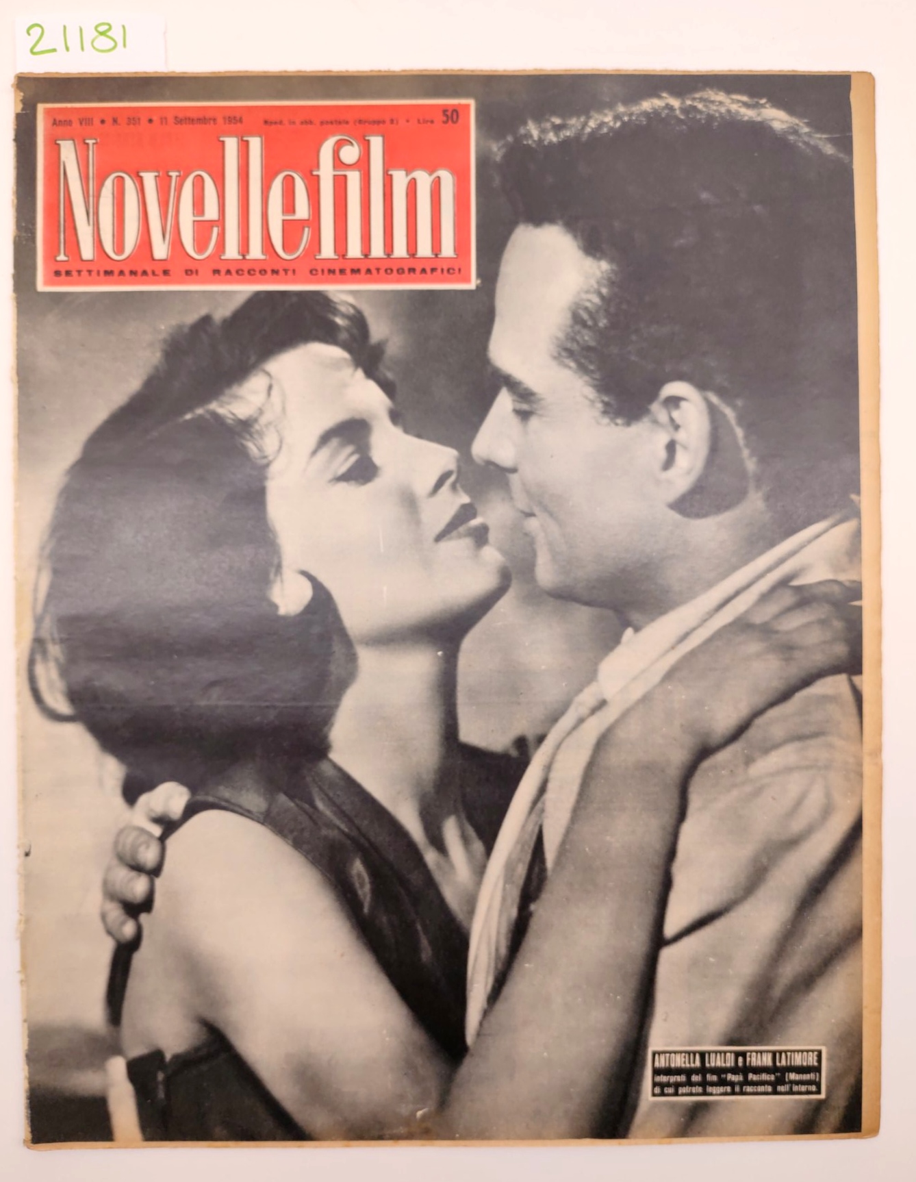 Novelle film numero 351 11 settembre 1954 Antonella Laudi e …